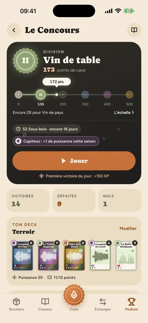 Le Concours, le duel de cartes