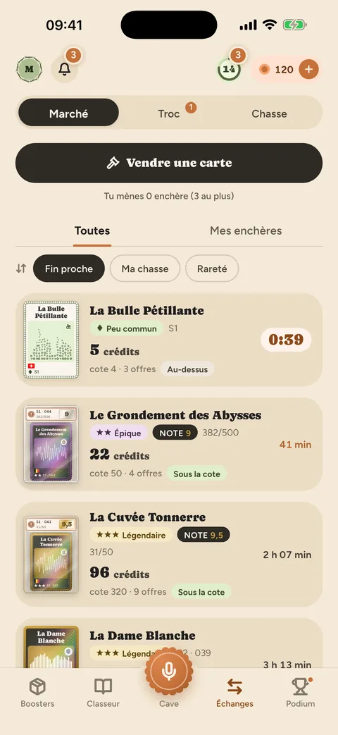 Le marché aux enchères
